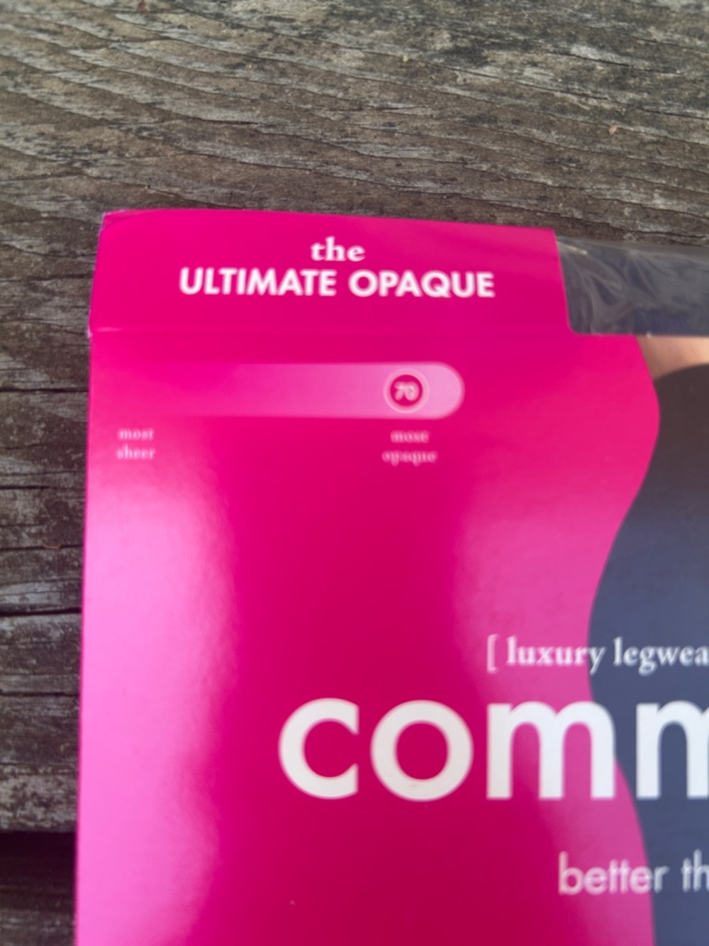 Commando Ultimate Opaque Tights Size L | Luxury Legwear | Graphite - Picture 3 of 5